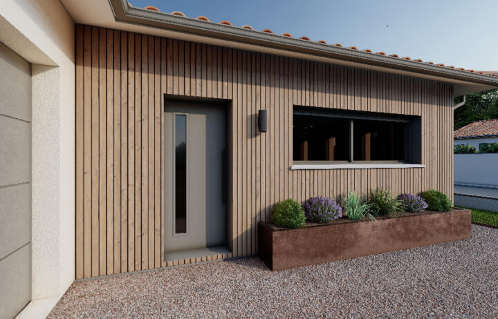 votre maison de 86m2 sur un terrain de 445m2 sur la commune de La Lande-de-Fronsac au prix de 249000€ avec Alpha Constructions